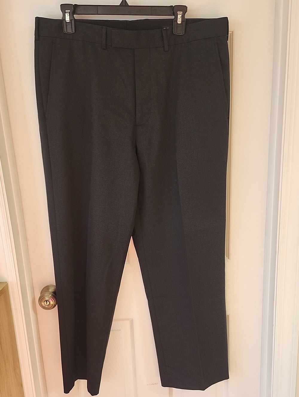 Club Monaco Black Men's Dress Pants - Slim Flat Front